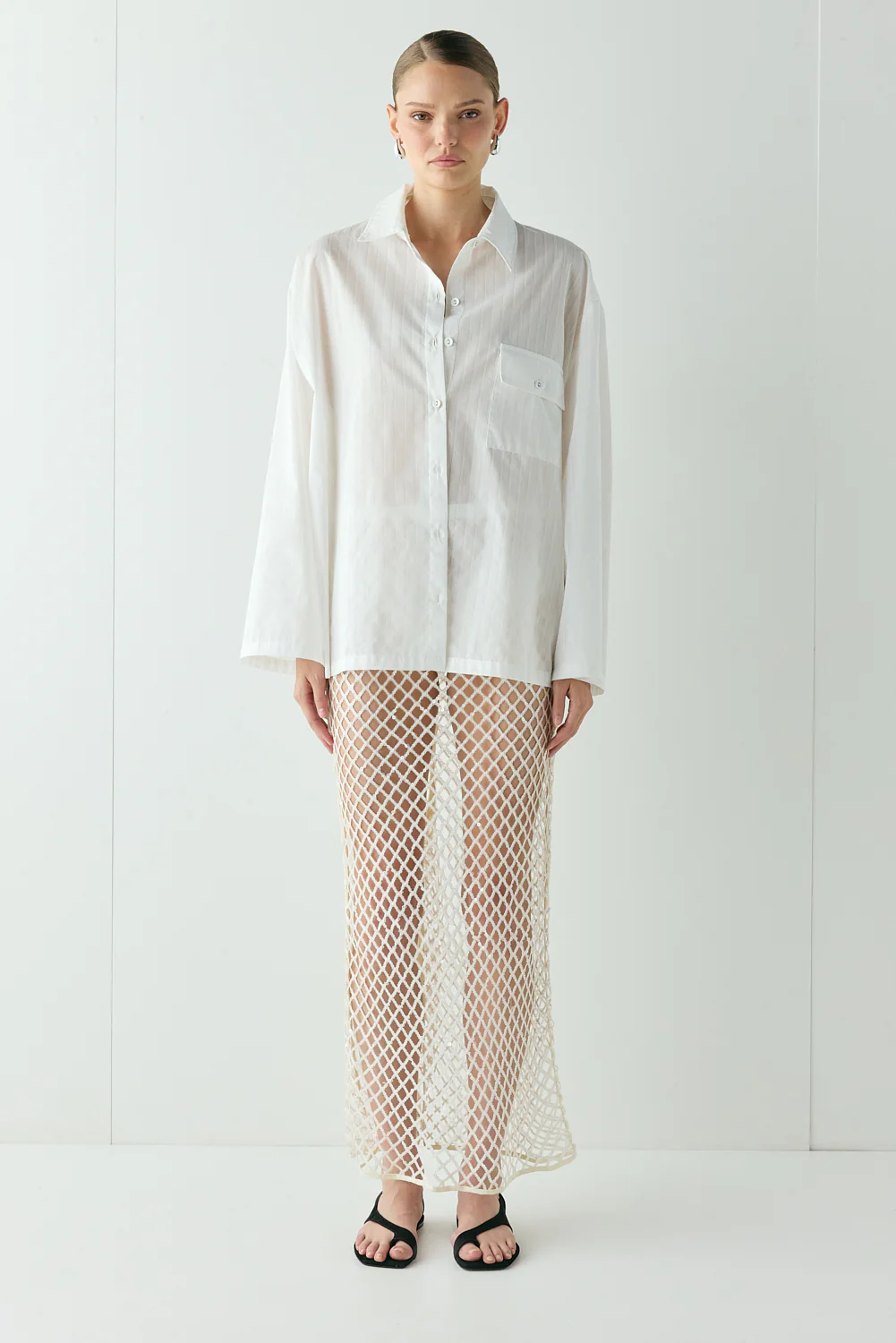 Vale Shirt White Stripe - Image 3