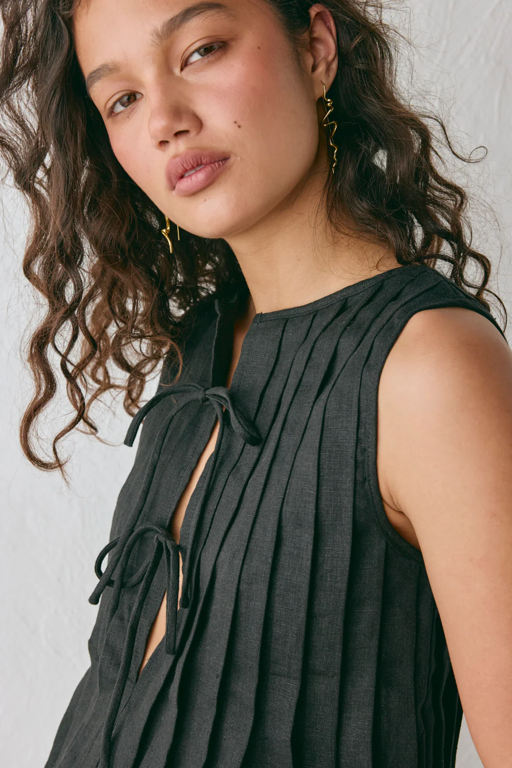 Valeria Linen Top Black - Image 5