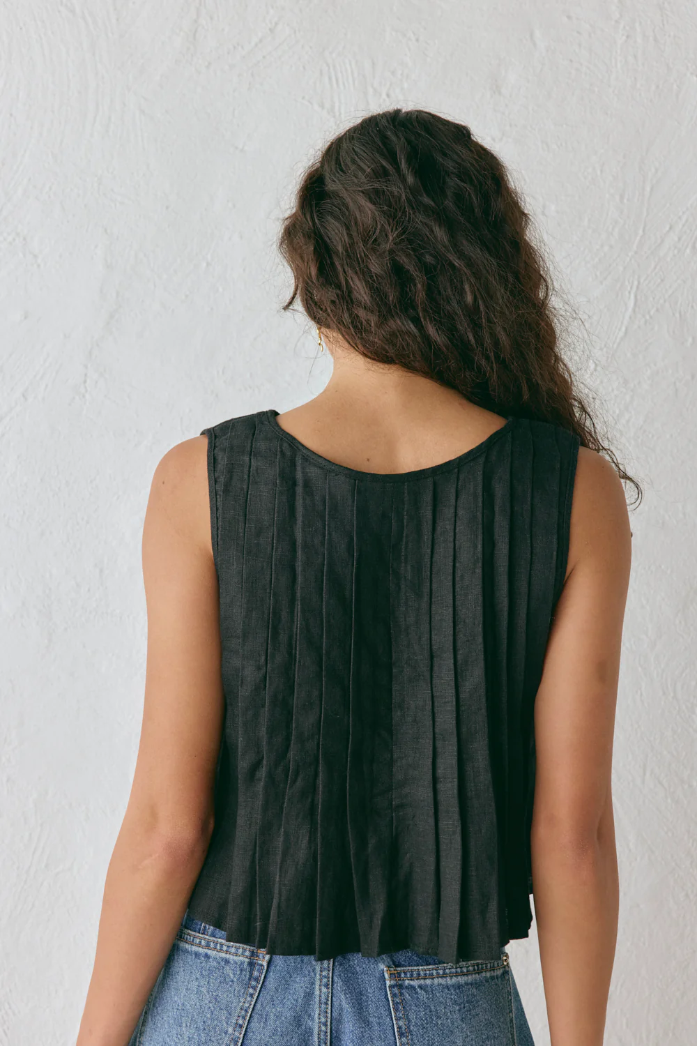 Valeria Linen Top Black - Image 8