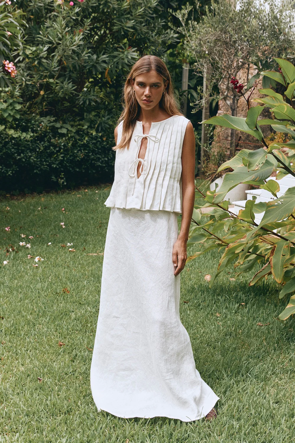 Valeria Linen Top White - Image 5