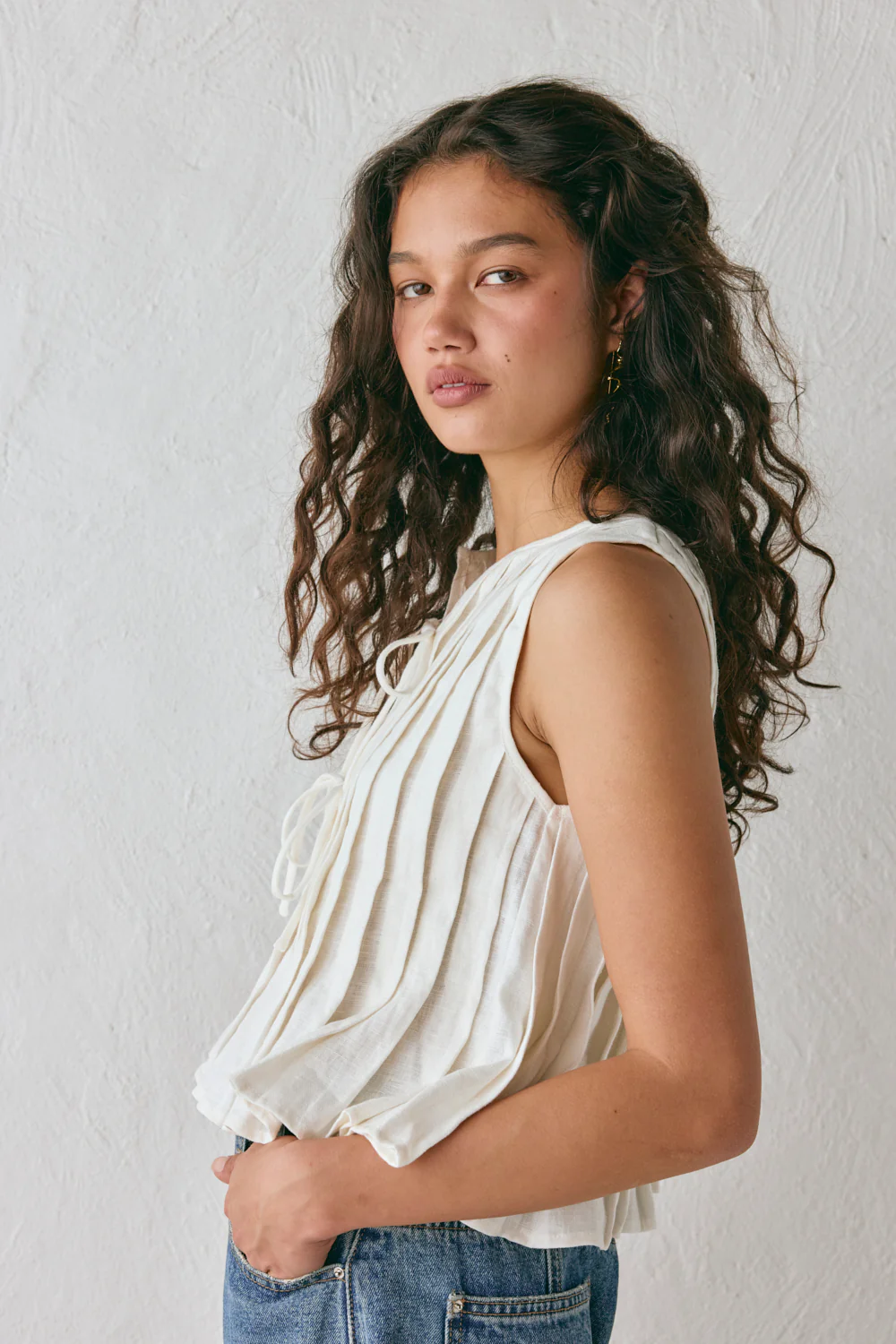 Valeria Linen Top White - Image 6