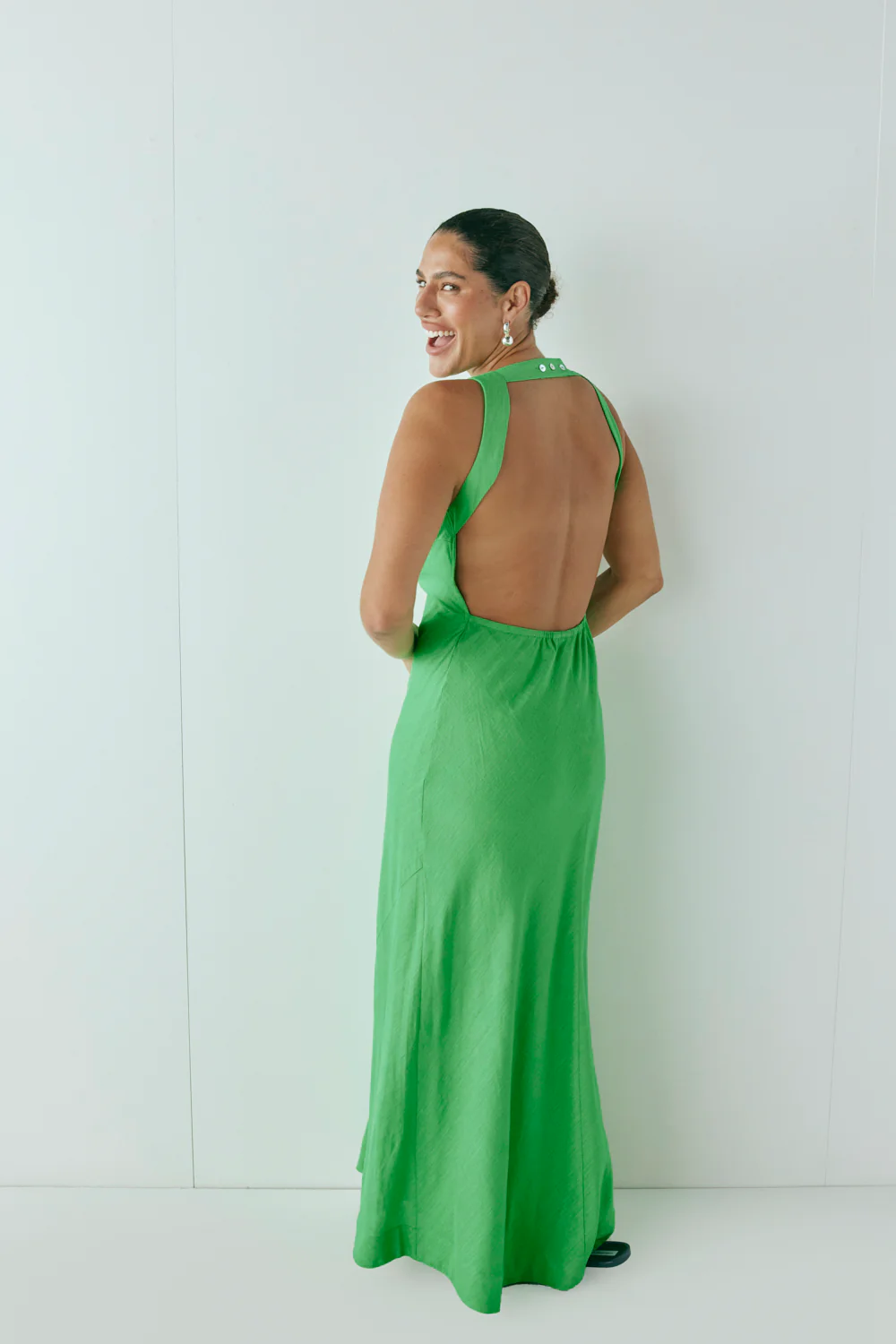 Venetta Maxi Dress Green - Image 4
