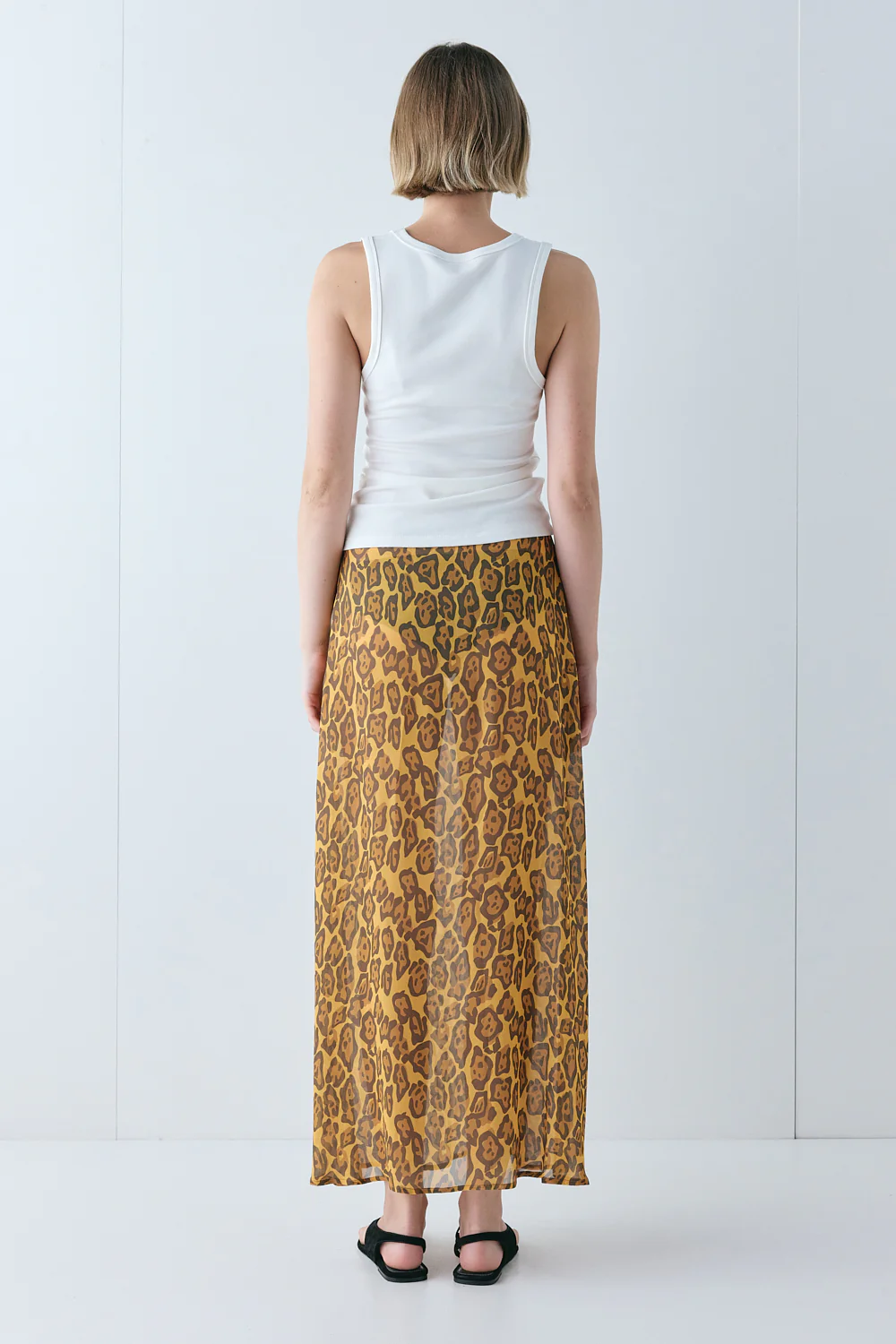 Vilma Sheer Maxi Skirt Leopard - Image 6