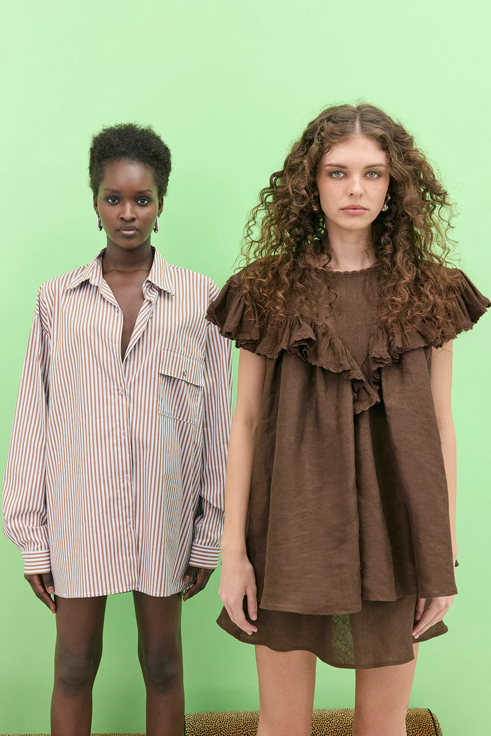 Viola Linen Tunic Chocolate - Image 5