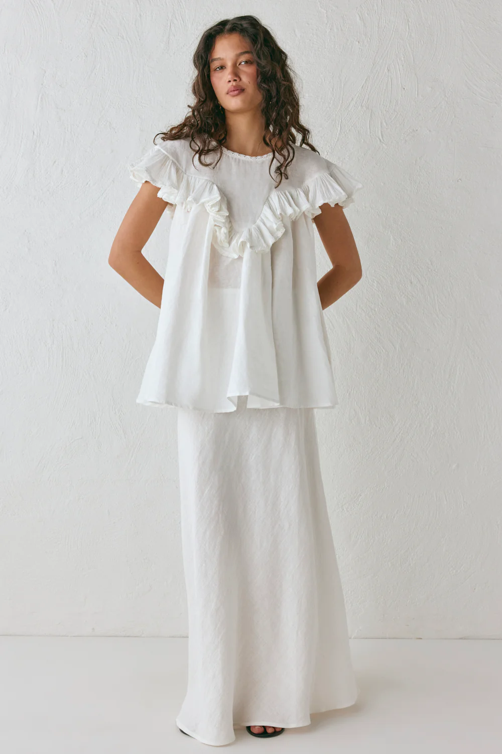 Viola Linen Tunic White - Image 5