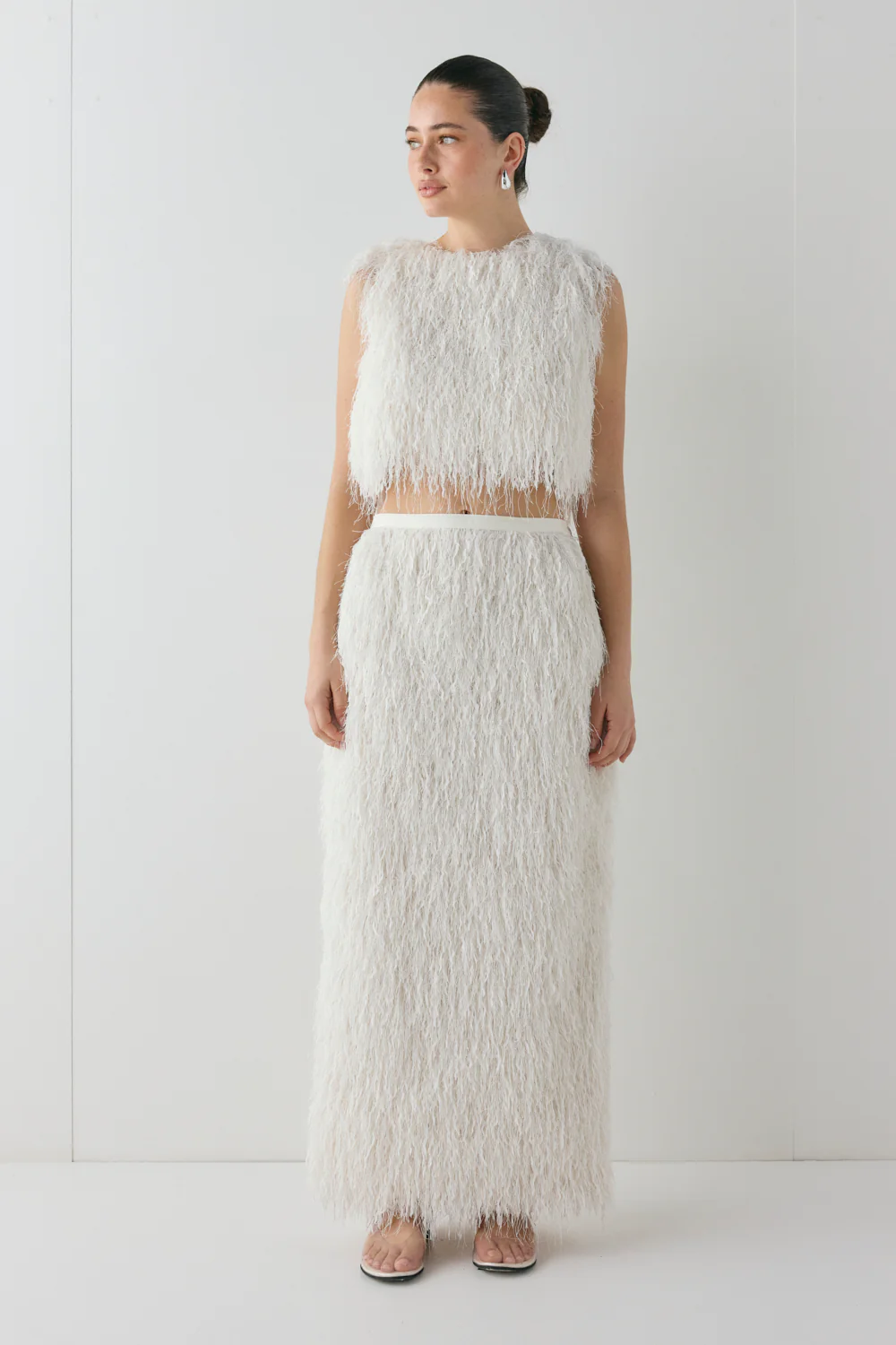 Vivia Fringe Top White