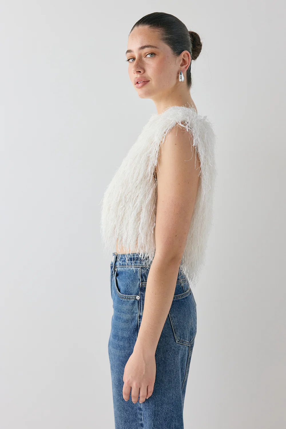Vivia Fringe Top White - Image 6