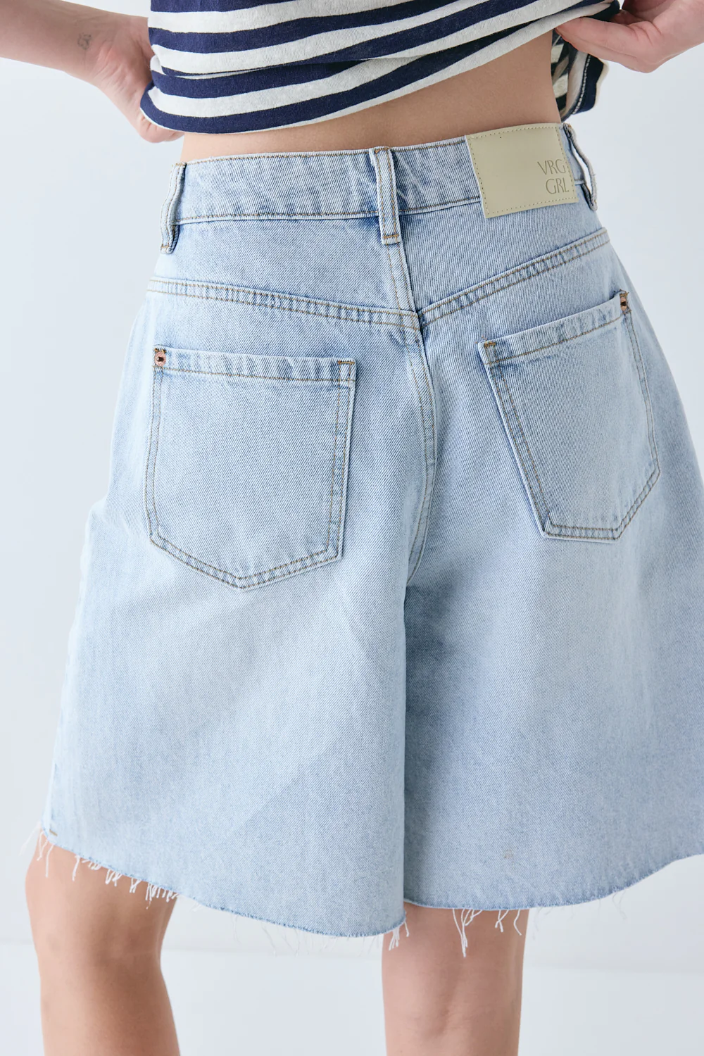 Willa Denim Shorts Washed Blue - Image 4