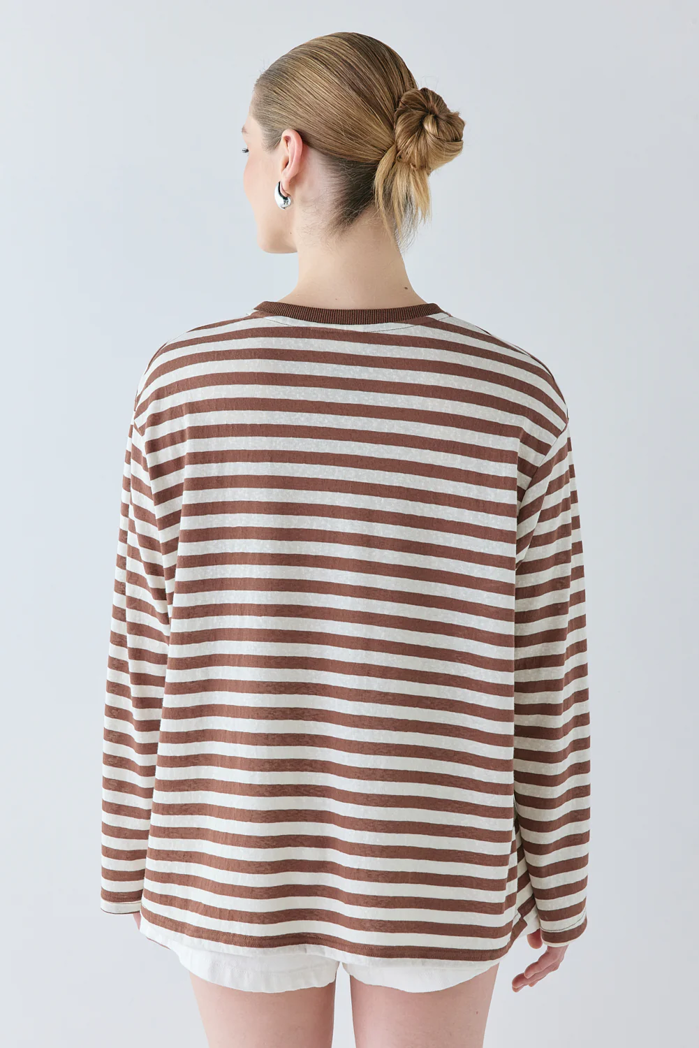 Willow Long Sleeve Tee Brown Stripe - Image 6
