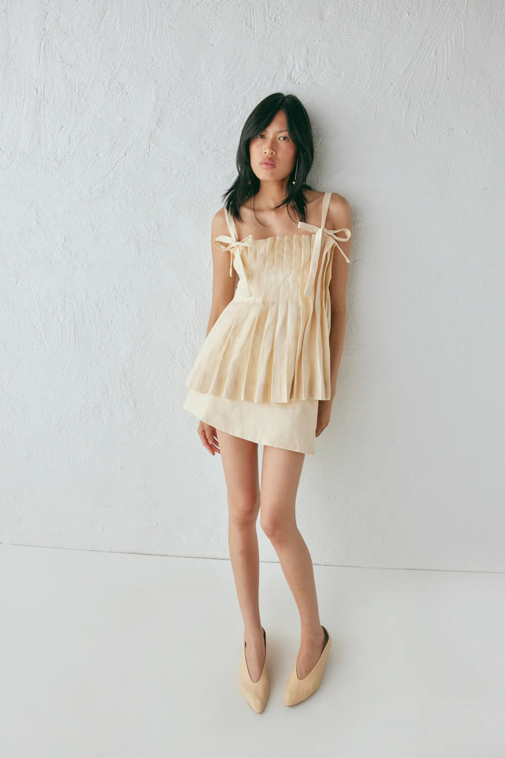 Yasmin Linen Top Custard - Image 3