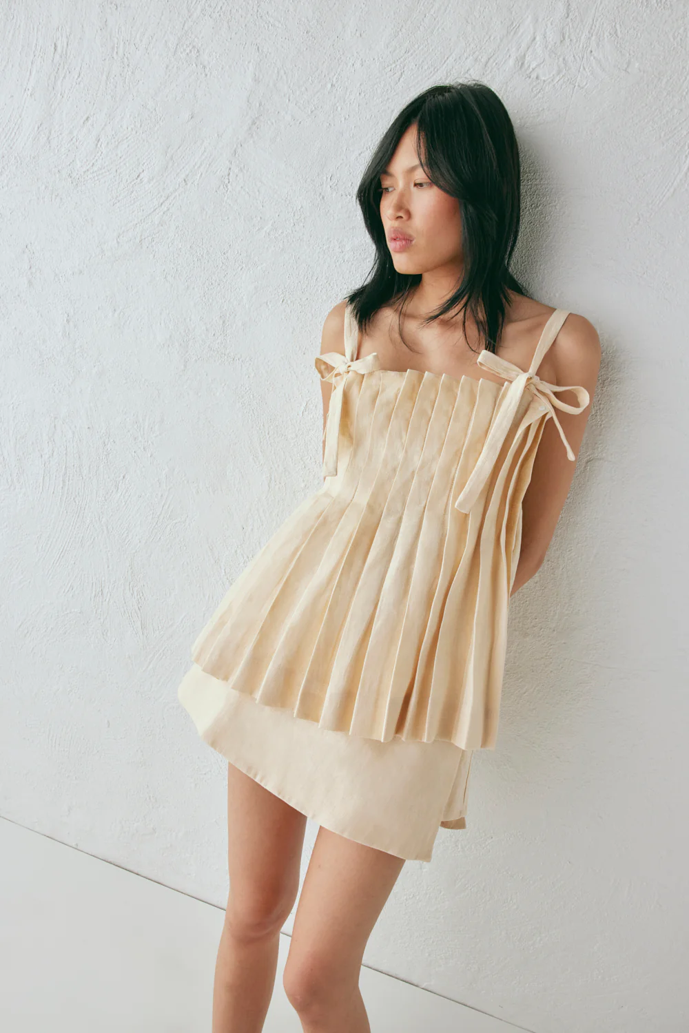 Yasmin Linen Top Custard - Image 5