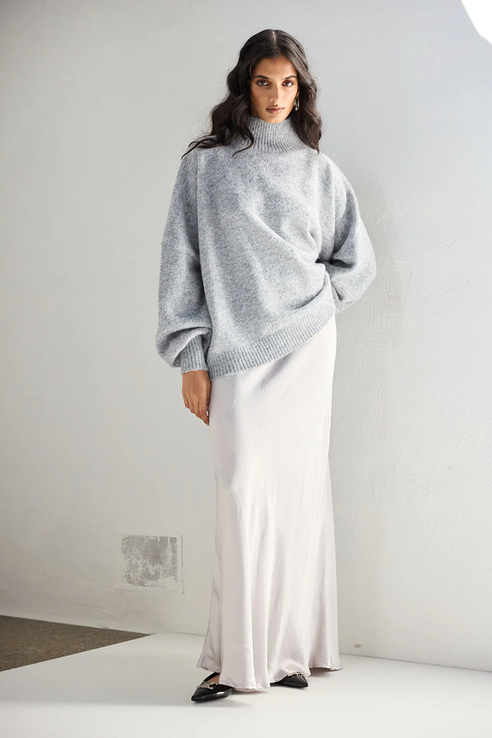 Yumi Knit Jumper Grey Marle - Image 4