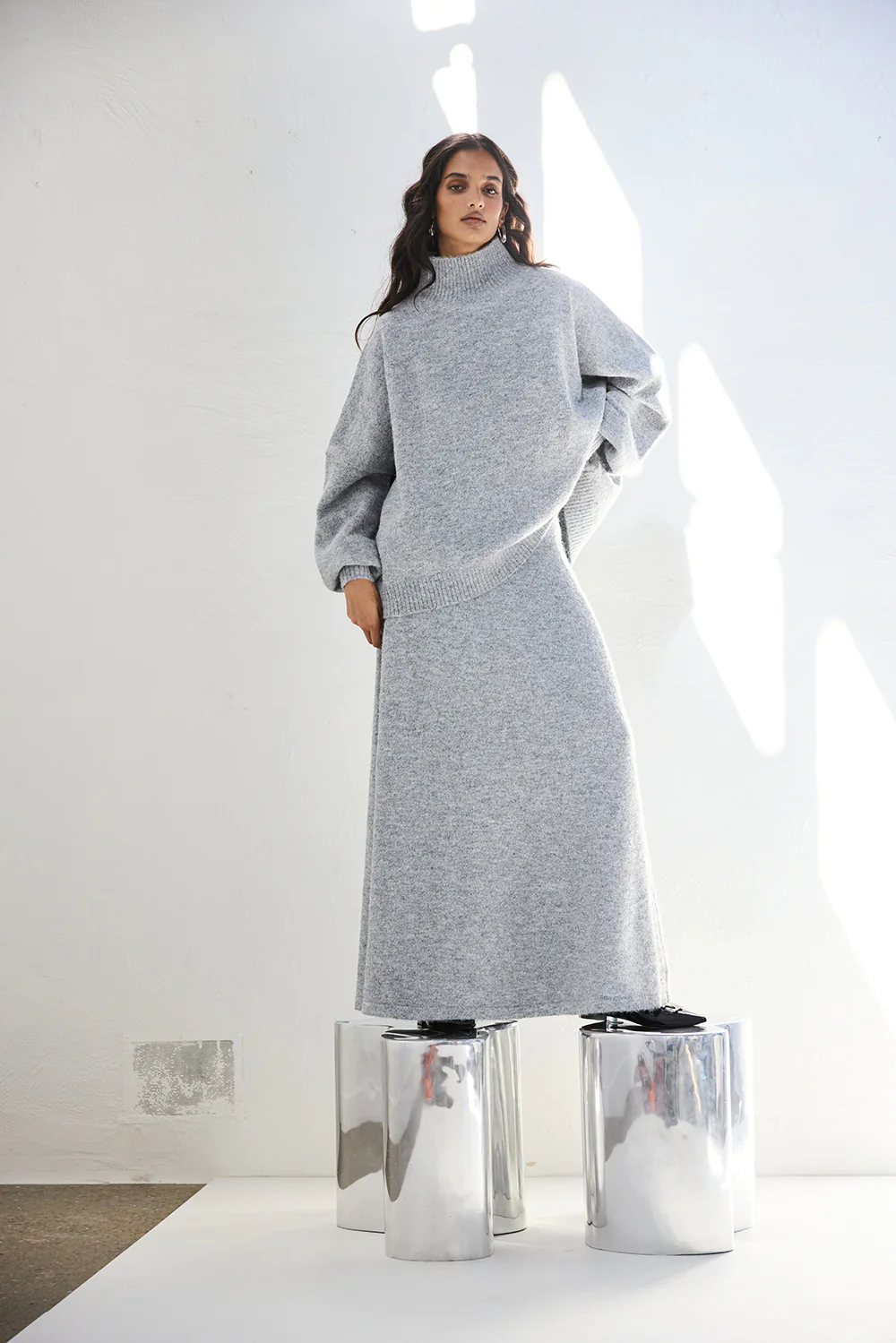 Yumi Knit Jumper Grey Marle - Image 5