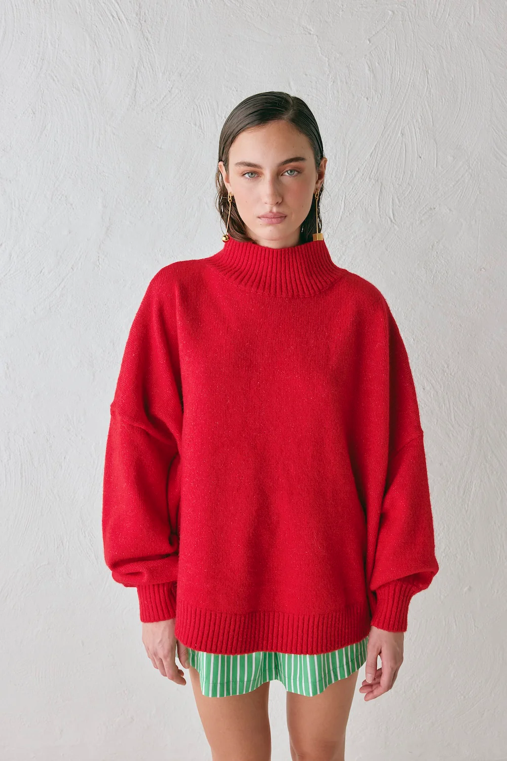 Yumi Knit Jumper Red - Image 3