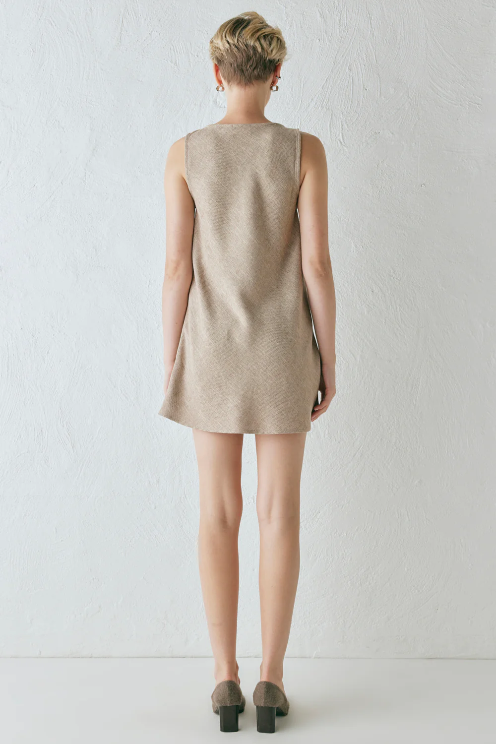Zaria Mini Dress Beige - Image 8