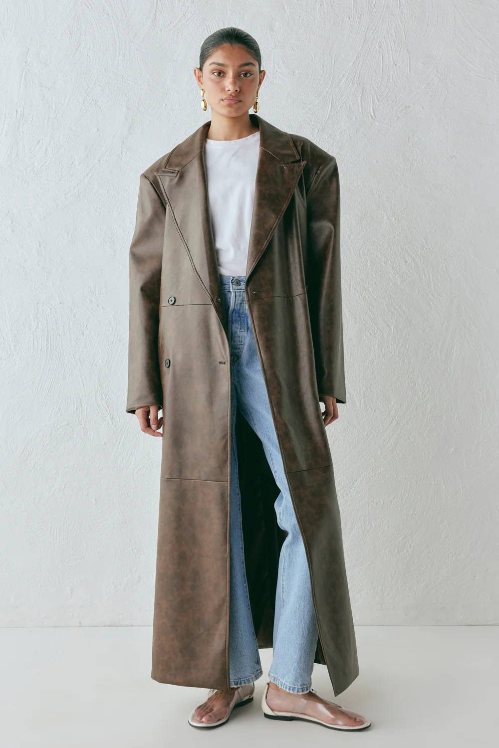 Zoa Trench Coat Coffee - Image 2