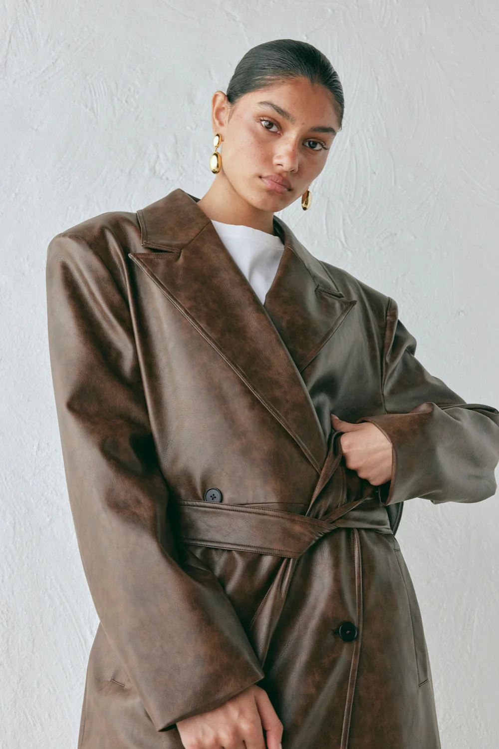 Zoa Trench Coat Coffee - Image 3