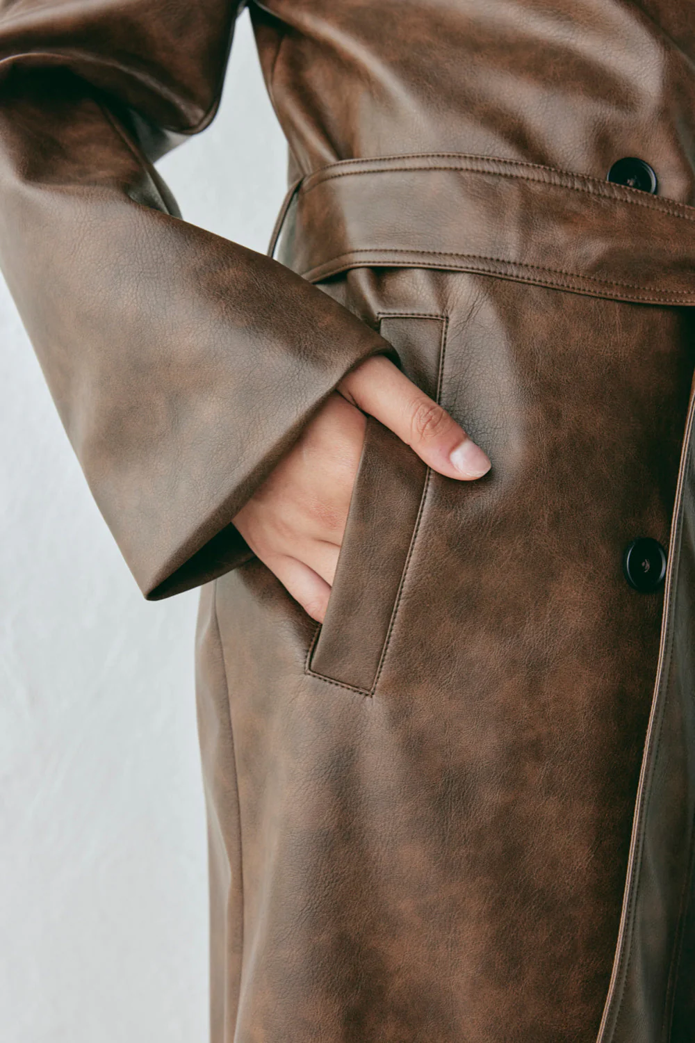 Zoa Trench Coat Coffee - Image 7