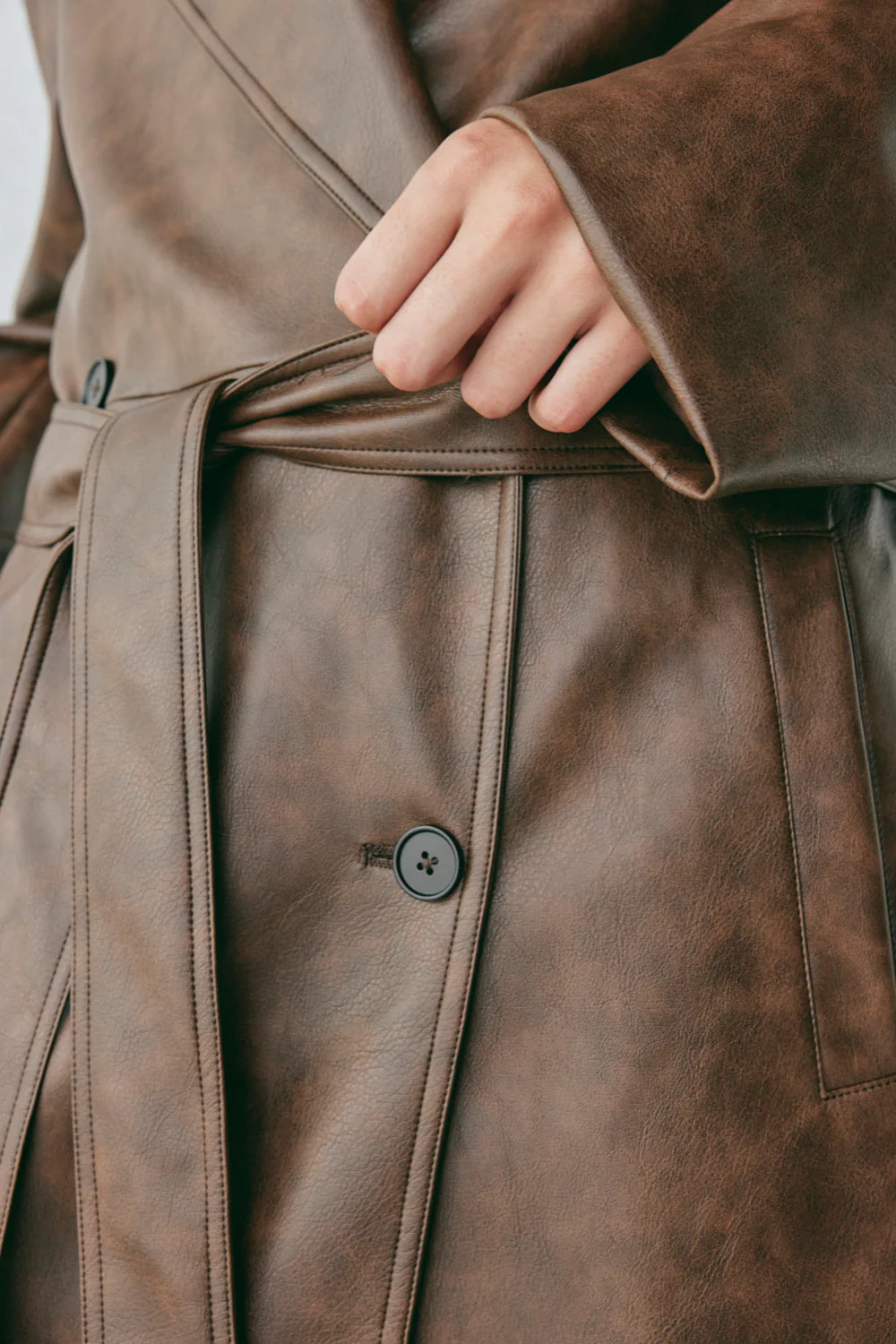 Zoa Trench Coat Coffee - Image 9