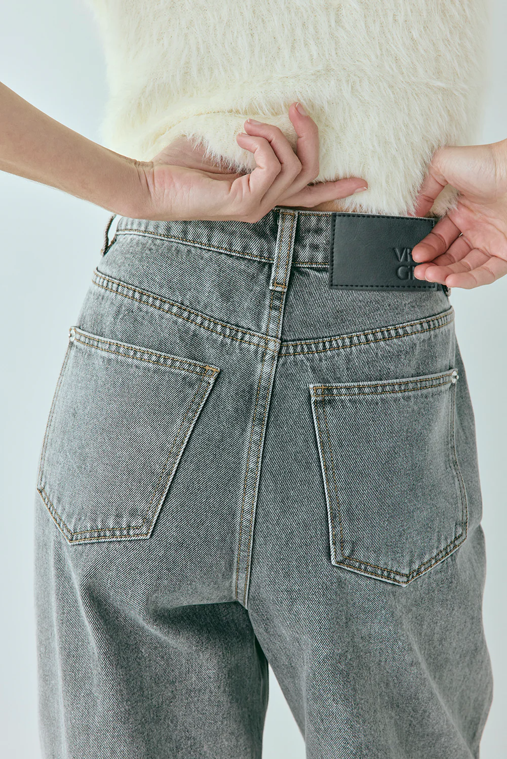 Zora Denim Jeans Washed Grey - Image 9